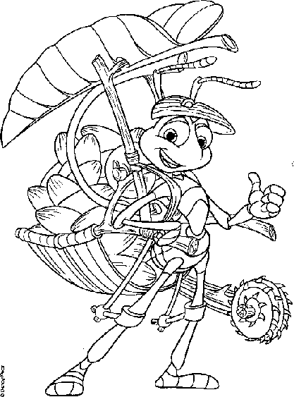 coloriage 1001 pattes equipement pour la recolte